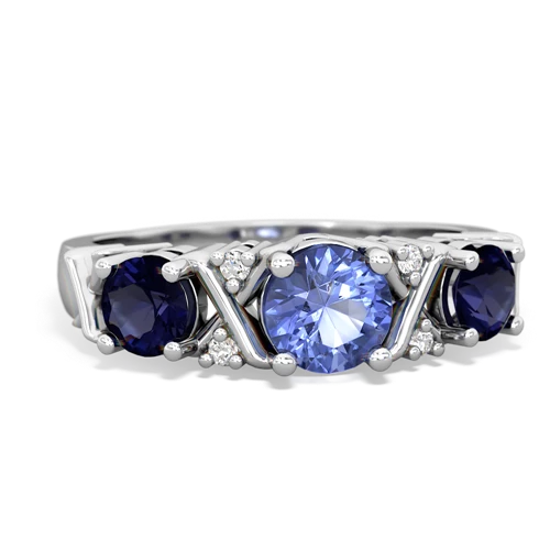 tanzanite-sapphire timeless ring