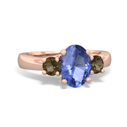 tanzanite-smoky quartz timeless ring