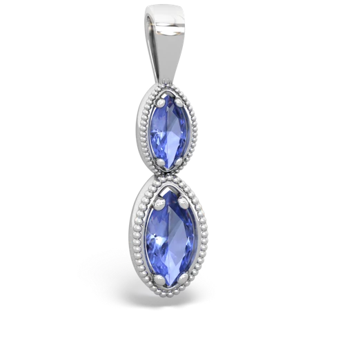 tanzanite-tanzanite antique milgrain pendant