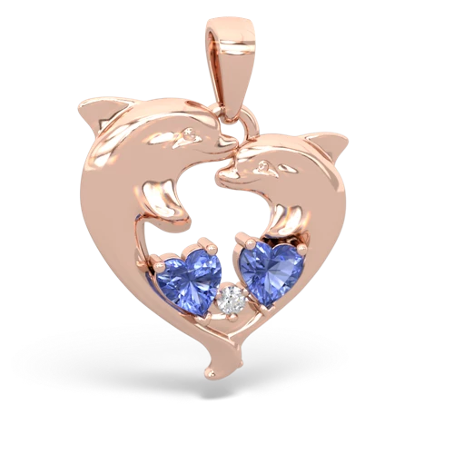 tanzanite-tanzanite dolphins pendant