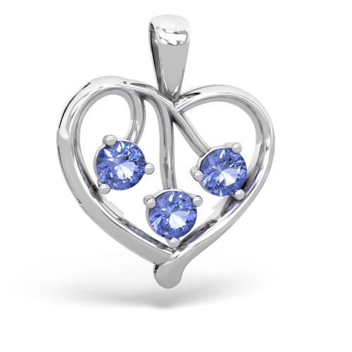 peridot-white topaz love heart pendant