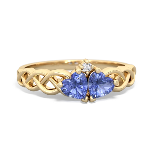 tanzanite-tanzanite celtic braid ring