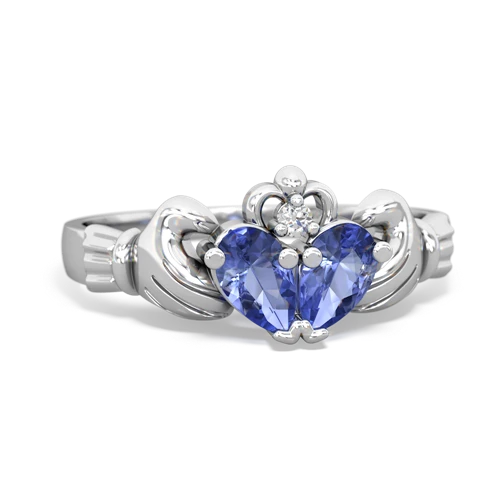 tanzanite-tanzanite claddagh ring