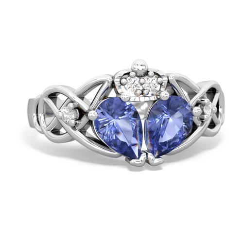 tanzanite-tanzanite claddagh ring