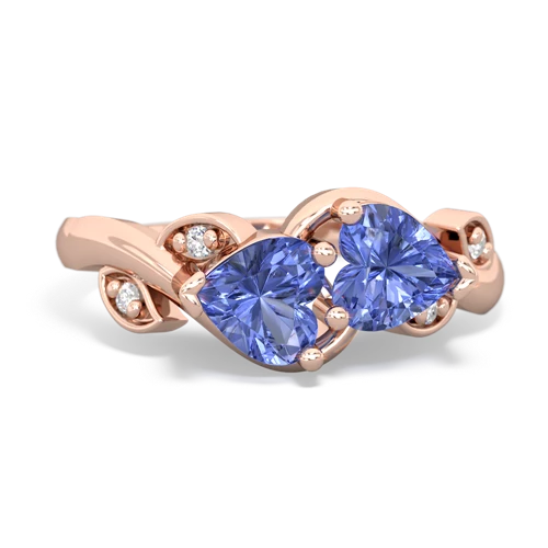 tanzanite-tanzanite floral keepsake ring