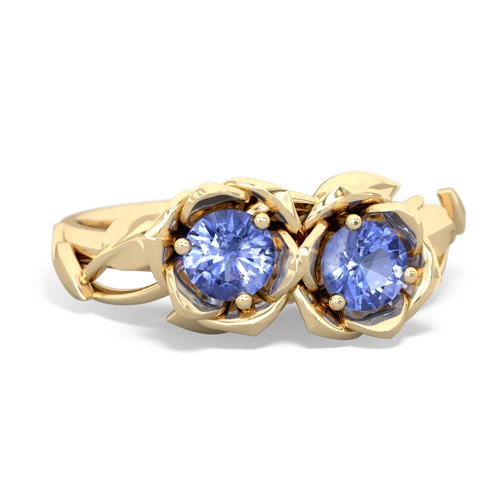 tanzanite-tanzanite roses ring