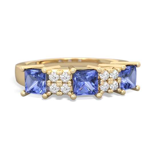 tanzanite-lab emerald timeless ring