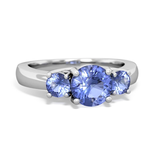 tanzanite-white topaz timeless ring