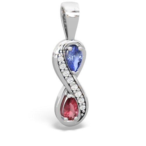 tanzanite-tourmaline keepsake infinity pendant