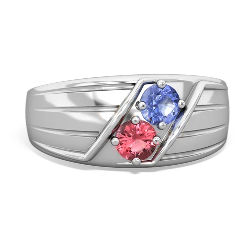 tanzanite-tourmaline mens ring