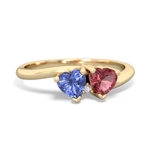 tanzanite-tourmaline sweethearts promise ring