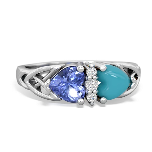 tanzanite-turquoise celtic ring