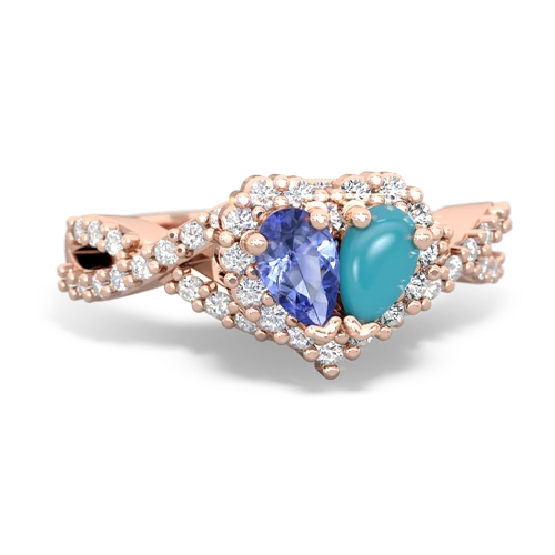 tanzanite-turquoise engagement ring