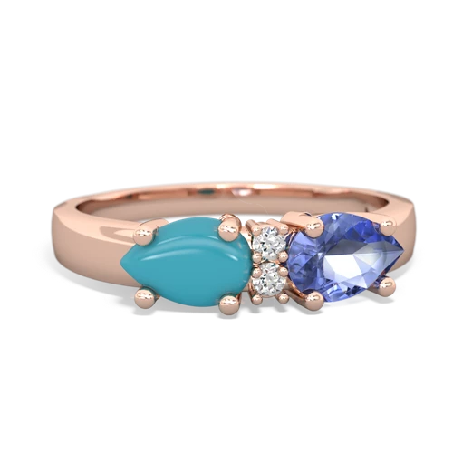 tanzanite-turquoise timeless ring