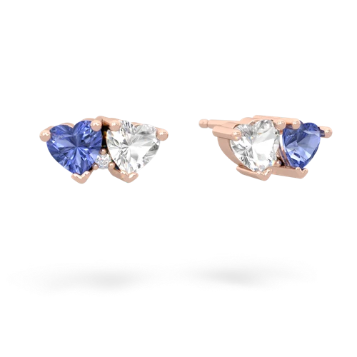 tanzanite-white topaz  earrings