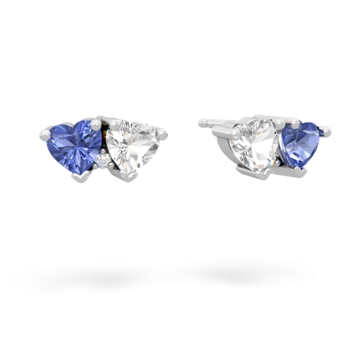 tanzanite-white topaz  earrings