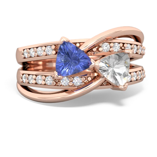 tanzanite-white topaz couture ring