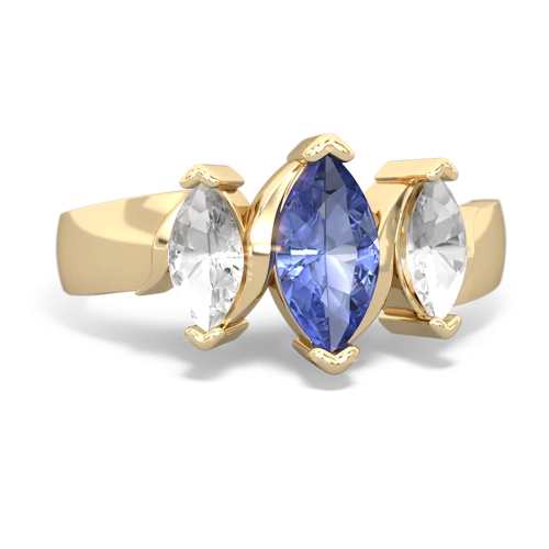 tanzanite-white topaz keepsake ring