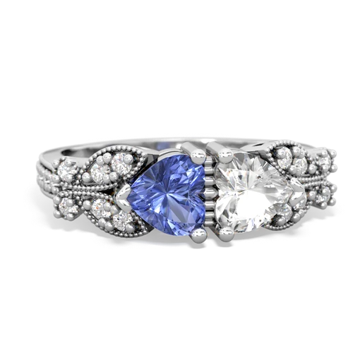 tanzanite-white topaz keepsake butterfly ring