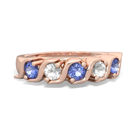 tanzanite-white topaz timeless ring