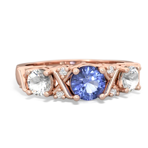 tanzanite-white topaz timeless ring