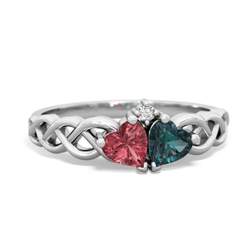 tourmaline-alexandrite celtic braid ring