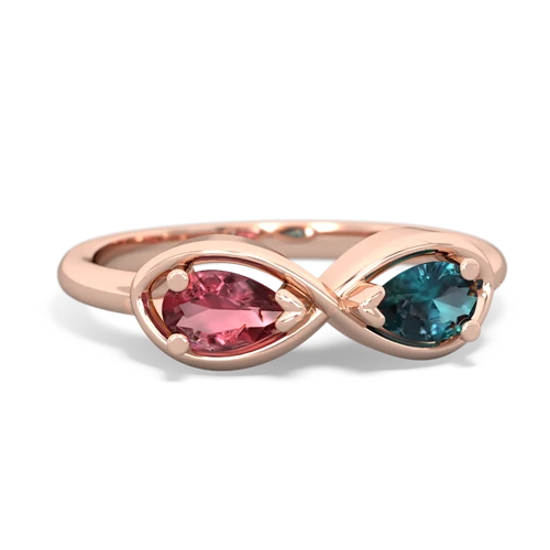 tourmaline-alexandrite infinity ring