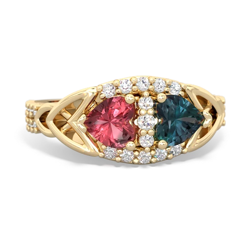 tourmaline-alexandrite keepsake engagement ring