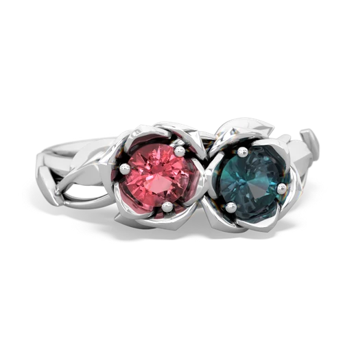 tourmaline-alexandrite roses ring