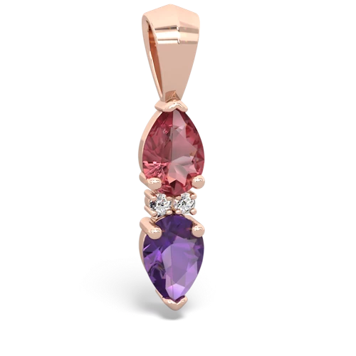 tourmaline-amethyst bowtie pendant