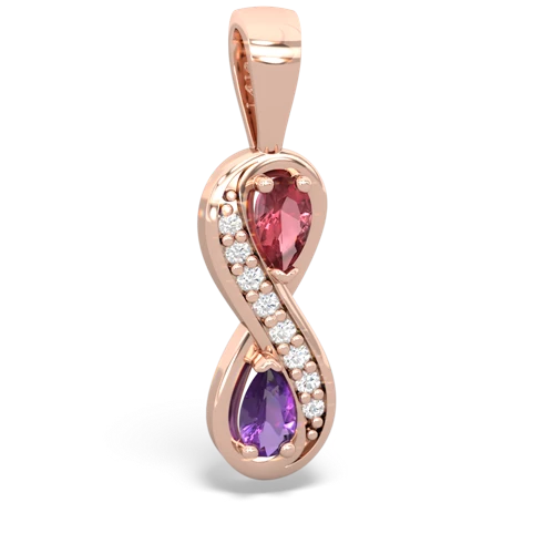 tourmaline-amethyst keepsake infinity pendant