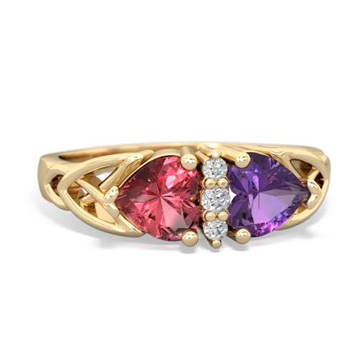 tourmaline-amethyst celtic ring