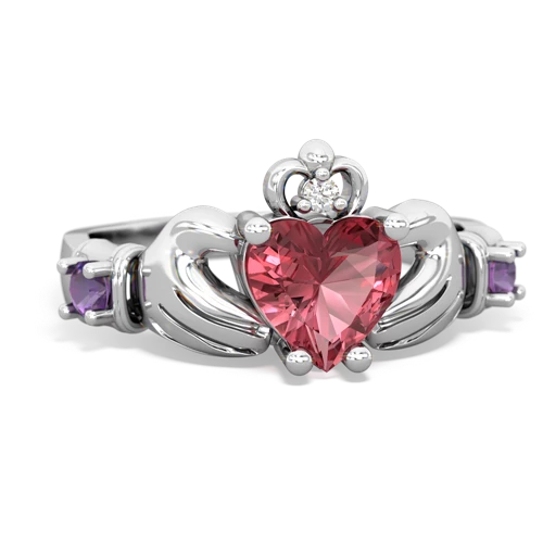 tourmaline-amethyst claddagh ring