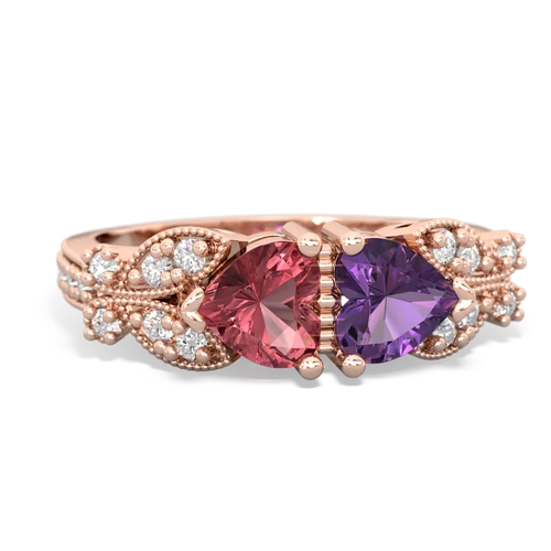 tourmaline-amethyst keepsake butterfly ring