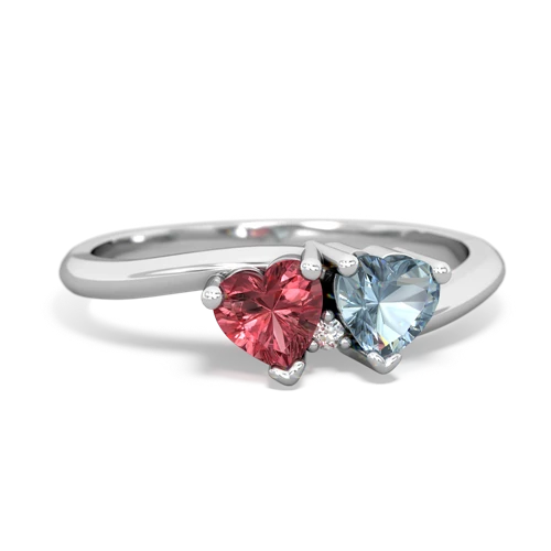 tourmaline-aquamarine sweethearts promise ring