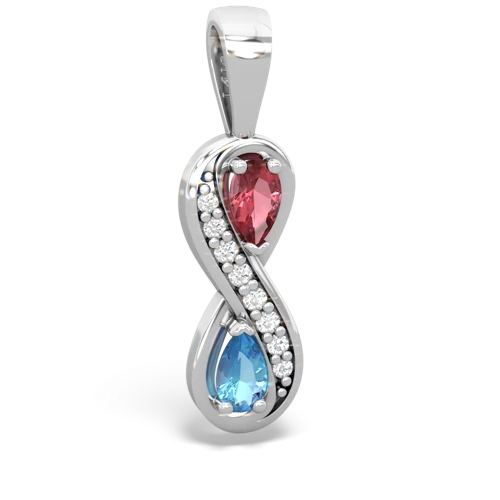 tourmaline-blue topaz keepsake infinity pendant