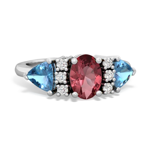 tourmaline-blue topaz timeless ring