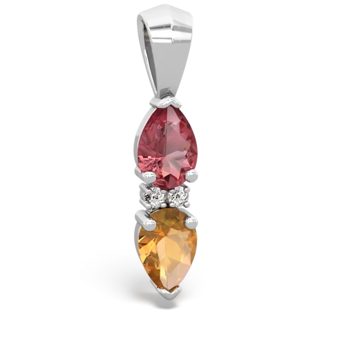 tourmaline-citrine bowtie pendant