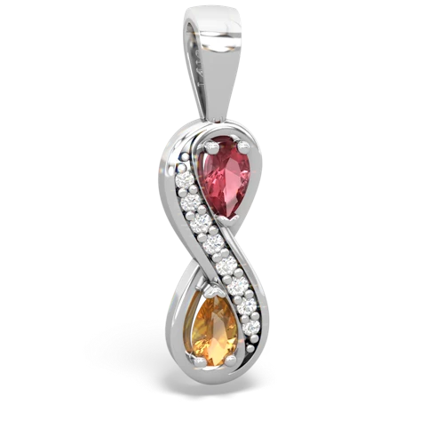 tourmaline-citrine keepsake infinity pendant