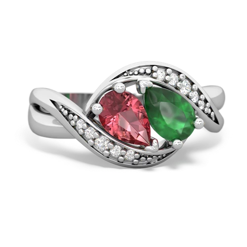 tourmaline-emerald keepsake curls ring