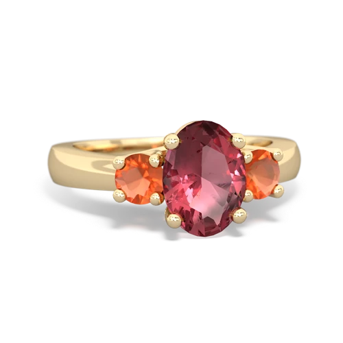 tourmaline-fire opal timeless ring