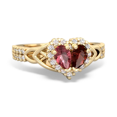 tourmaline-garnet keepsake engagement ring