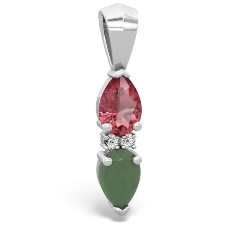 tourmaline-jade bowtie pendant