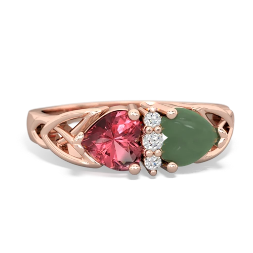 tourmaline-jade celtic ring