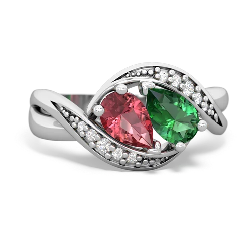 tourmaline-lab emerald keepsake curls ring