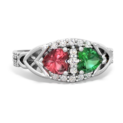 tourmaline-lab emerald keepsake engagement ring