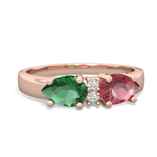 tourmaline-lab emerald timeless ring