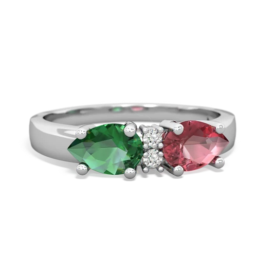 tourmaline-lab emerald timeless ring