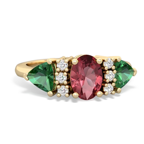 tourmaline-lab emerald timeless ring