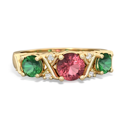 tourmaline-lab emerald timeless ring